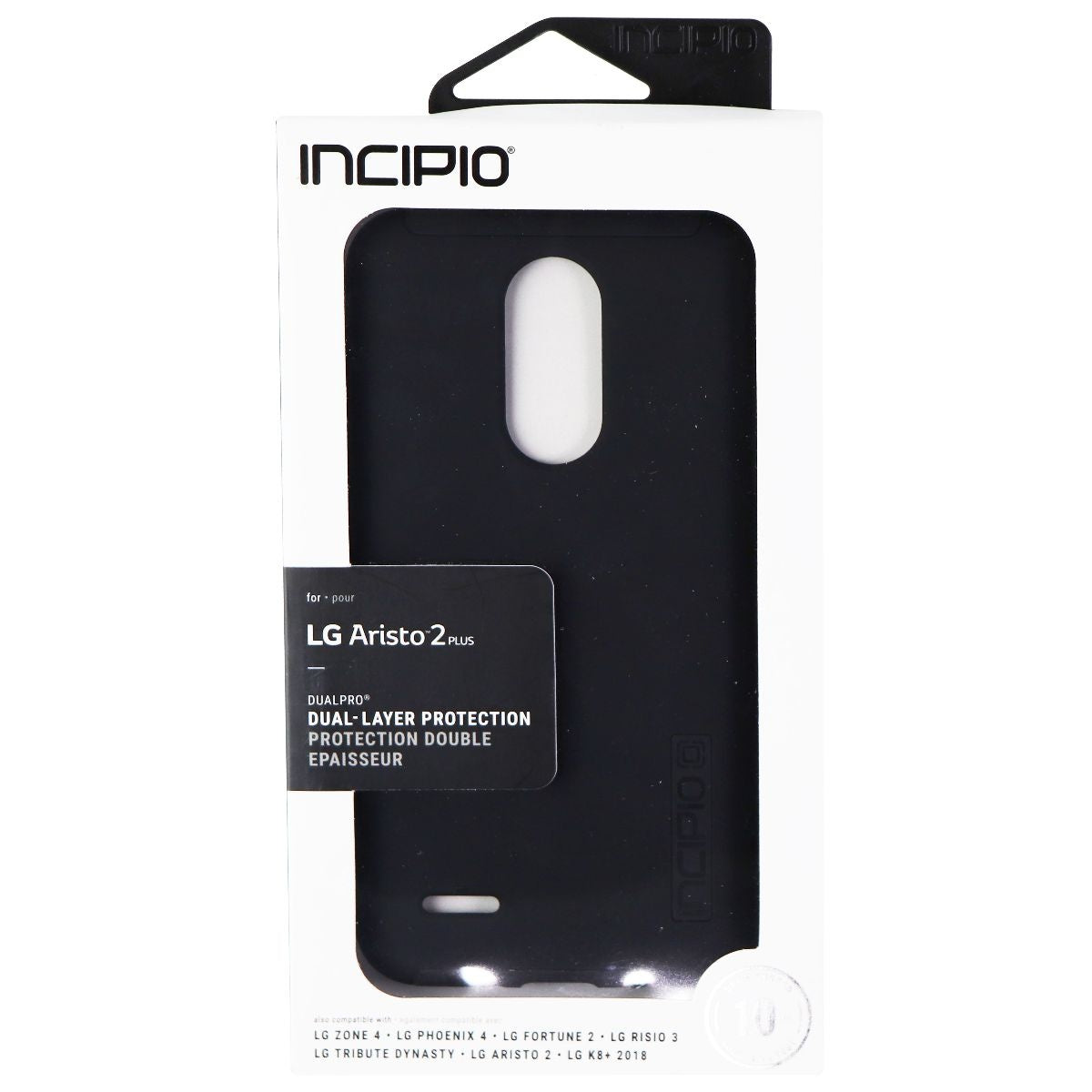 Incipio DualPro Dual Layer Case for LG Tribute Dynasty - Black / Black Cell Phone - Cases, Covers & Skins Incipio    - Simple Cell Bulk Wholesale Pricing - USA Seller