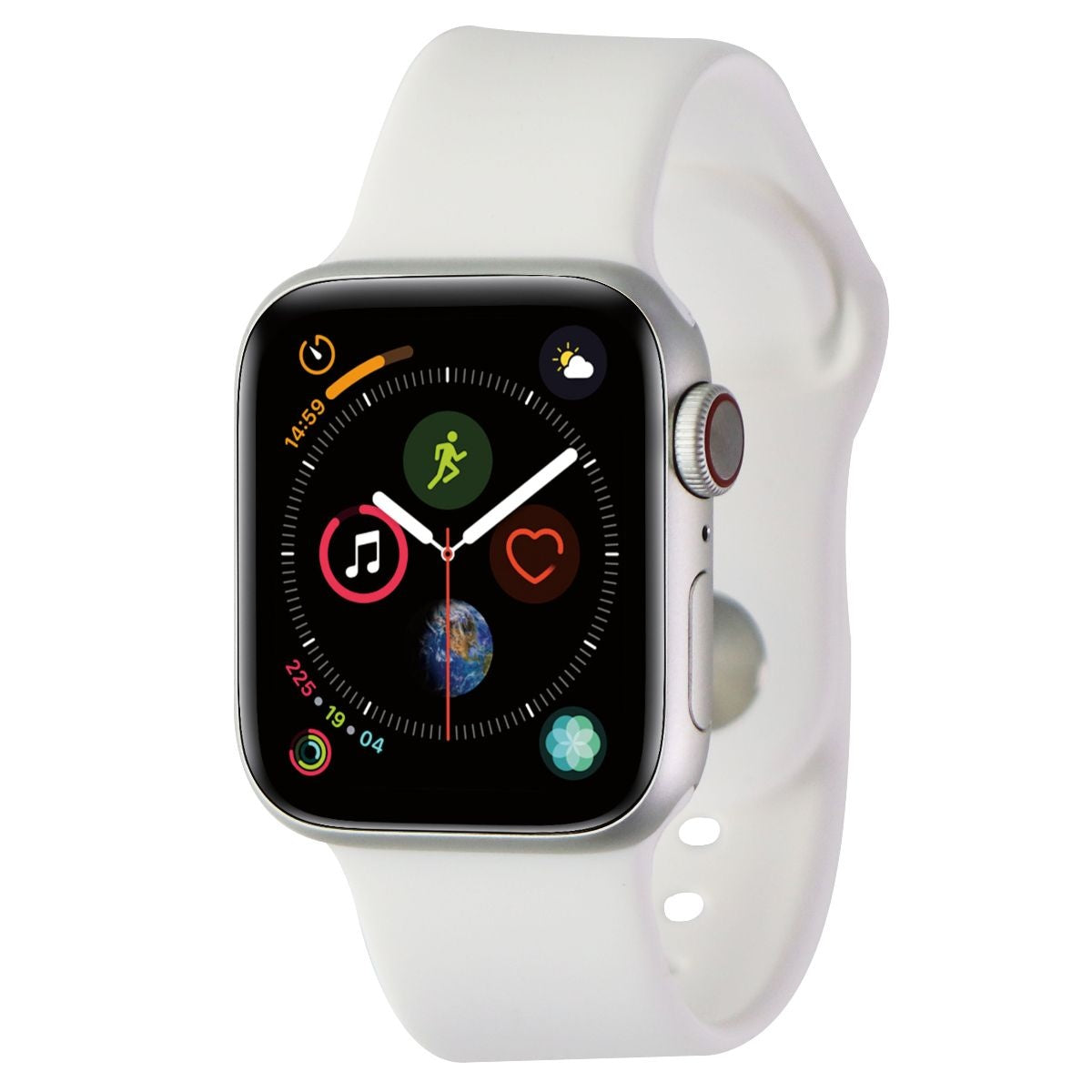 Apple Watch Series 4 (A1975) GPS + Cell - 40mm Silver Aluminum/White Sport Band Smart Watches Apple - Simple Cell Bulk Wholesale Pricing - USA Seller