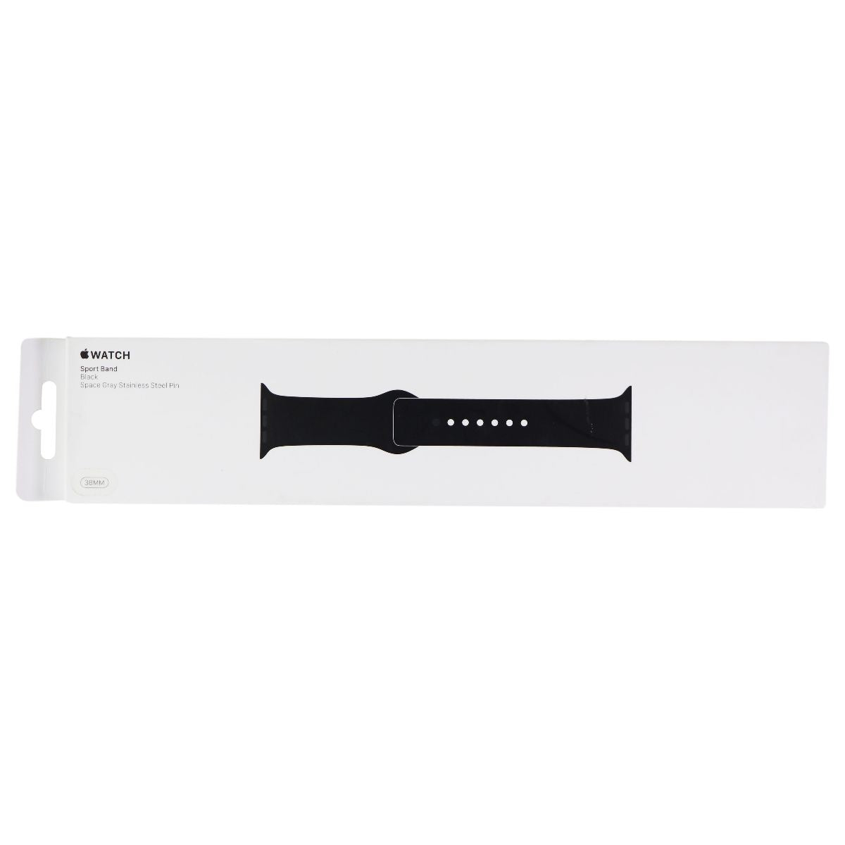 Apple 38mm Sport Band with Space Gray Stainless Steel Pin for 38 & 40mm - Black Smart Watch Accessories - Watch Bands Apple - Simple Cell Bulk Wholesale Pricing - USA Seller