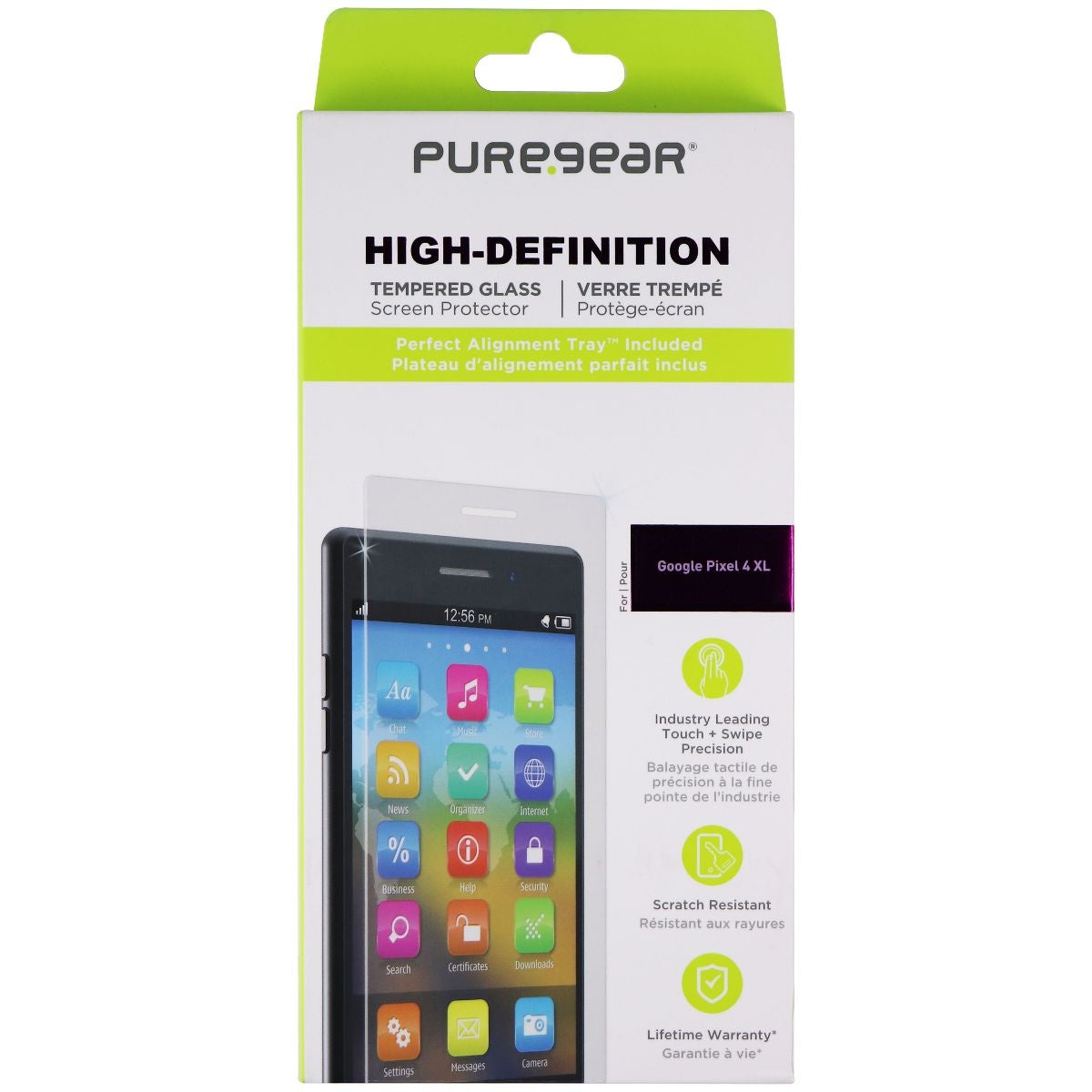 PureGear High-Definition Tempered Glass for Google Pixel 4 XL - Clear Cell Phone - Screen Protectors PureGear - Simple Cell Bulk Wholesale Pricing - USA Seller