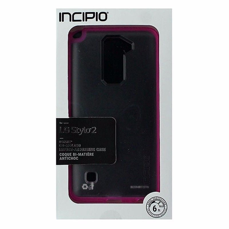 Incipio Octane Series Hybrid Impact Case for LG Stylo 2 - Frost / Pink Border Cell Phone - Chargers & Cradles Incipio    - Simple Cell Bulk Wholesale Pricing - USA Seller