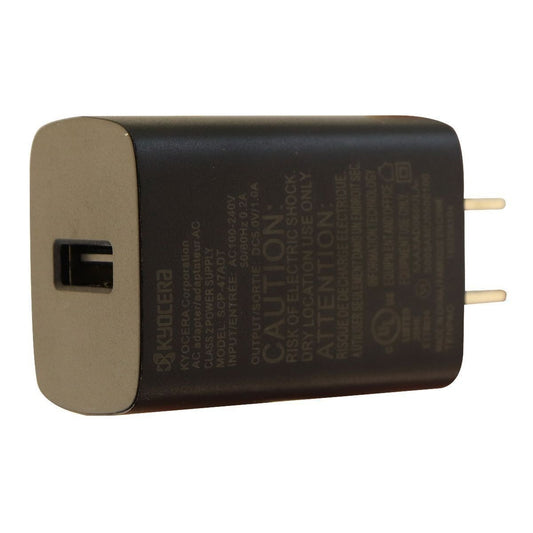 Kyocera 5V - 1A Wall Charger Single USB Port Charging Adapter SCP-47ADT Black Cell Phone - Chargers & Cradles Kyocera - Simple Cell Bulk Wholesale Pricing - USA Seller
