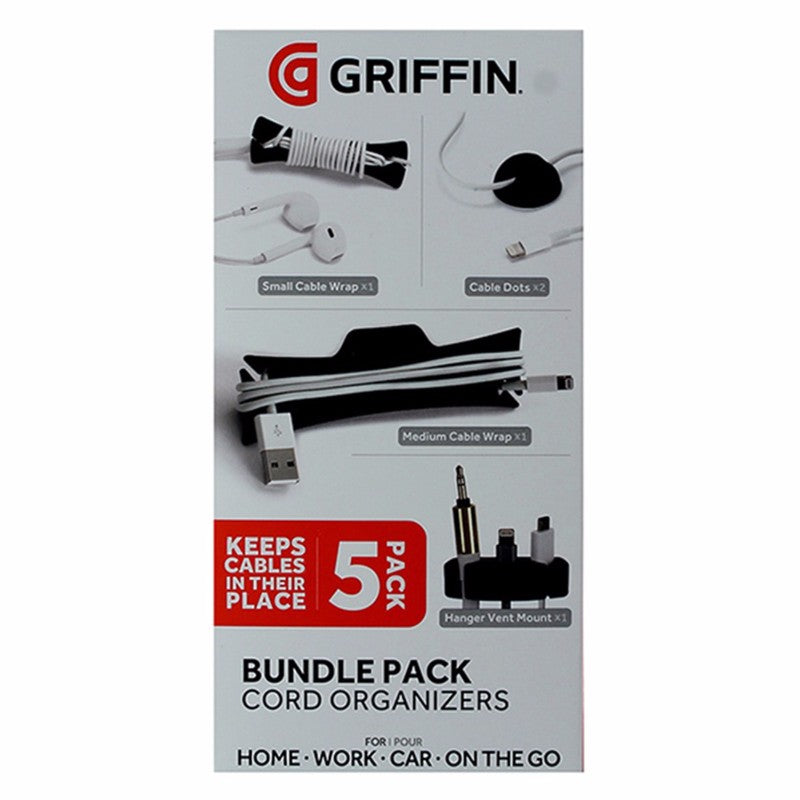 Griffin Cable Management Bundle Pack Cord Organizers for Headphones, Chargers iPod, Audio Player Accessories - Other Portable Audio Accs Griffin - Simple Cell Bulk Wholesale Pricing - USA Seller