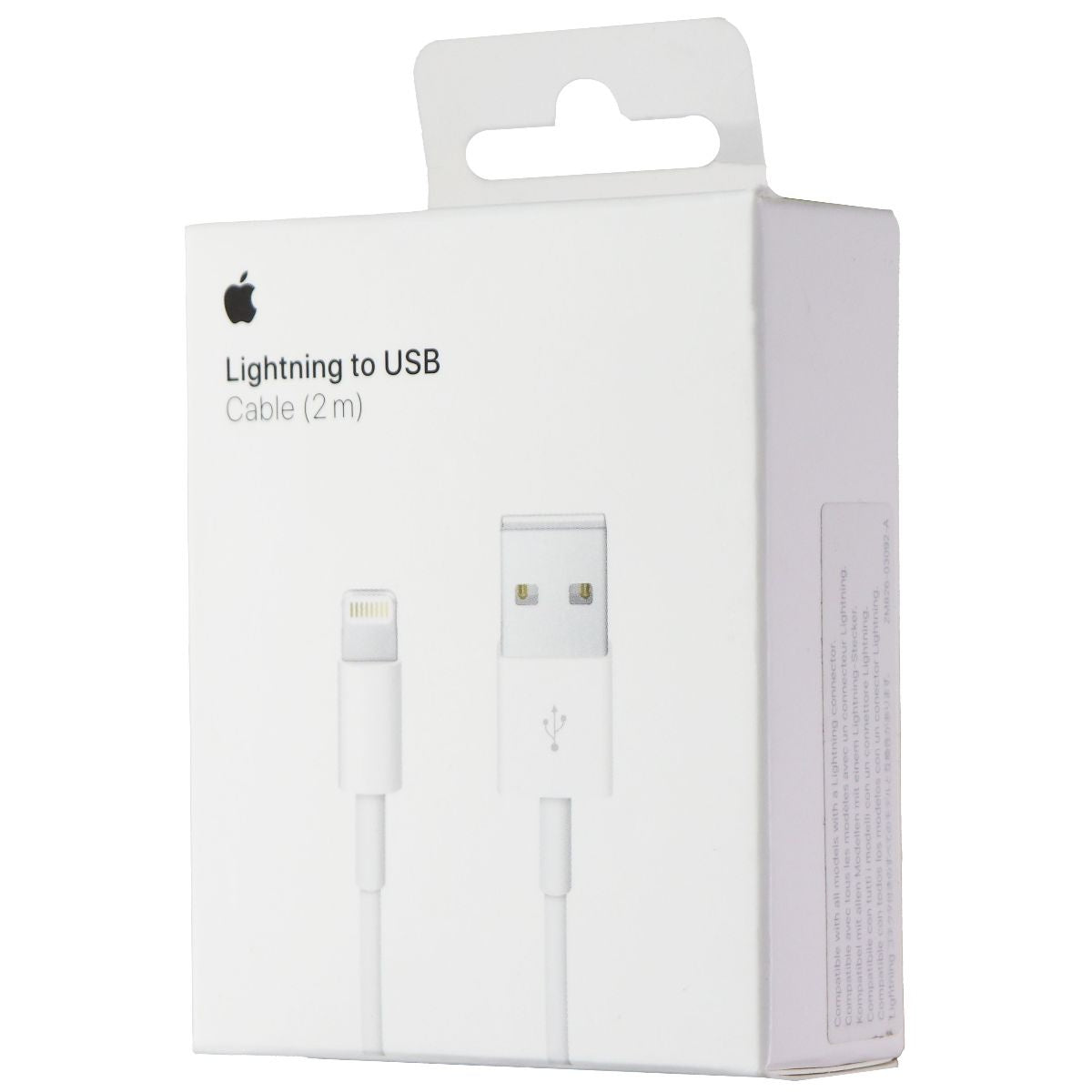 Apple (2m/6.6-Ft) 8-Pin to USB Charge/Sync Cable for iPhone/iPad/iPod - White Cell Phone - Cables & Adapters Apple    - Simple Cell Bulk Wholesale Pricing - USA Seller