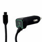 Qmadix Qualcomm Quick Charge (3.0) Coiled 7Ft USB-C Car Charger - Black Cell Phone - Chargers & Cradles Qmadix - Simple Cell Bulk Wholesale Pricing - USA Seller