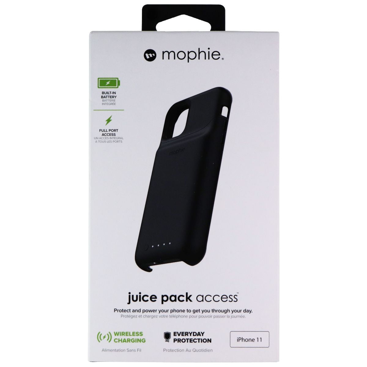Mophie Juice Pack Access Hardshell Battery Case for Apple iPhone 11 - Black Cell Phone - Cases, Covers & Skins Mophie - Simple Cell Bulk Wholesale Pricing - USA Seller