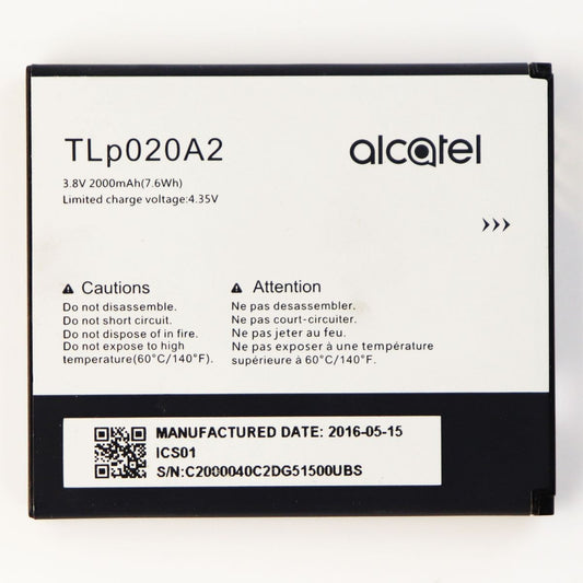 Alcatel Li-Polymer 2000mAh OEM Battery (TLp020A2) 3.8V OneTouch POP S3 STAR A845