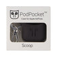 PodPocket Airpods Case with Keychain for Apple AirPods - Cocoa Gray (PP-1003)