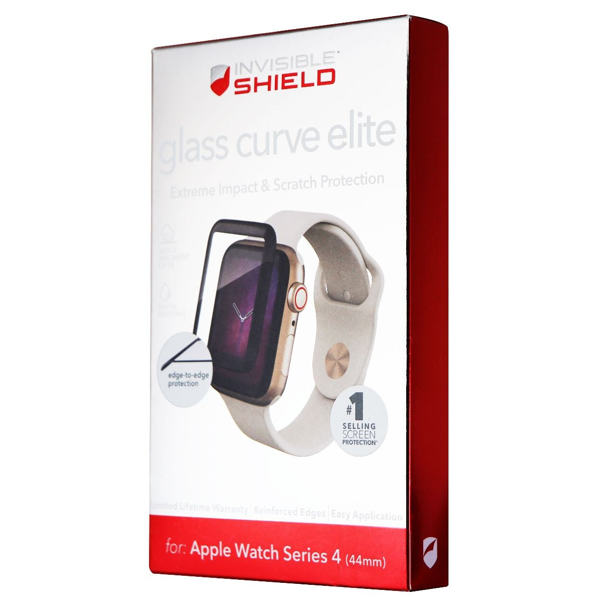 ZAGG Glass Curve Elite Screen Protector for Apple Watch Series 4 (44mm) Smart Watch Accessories - Screen Protectors Zagg - Simple Cell Bulk Wholesale Pricing - USA Seller