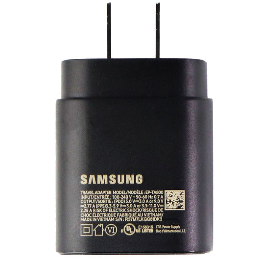 Samsung Super Fast Charging USB-C (Type C) Wall Charger - Black (EP-TA800) Cell Phone - Chargers & Cradles Samsung    - Simple Cell Bulk Wholesale Pricing - USA Seller