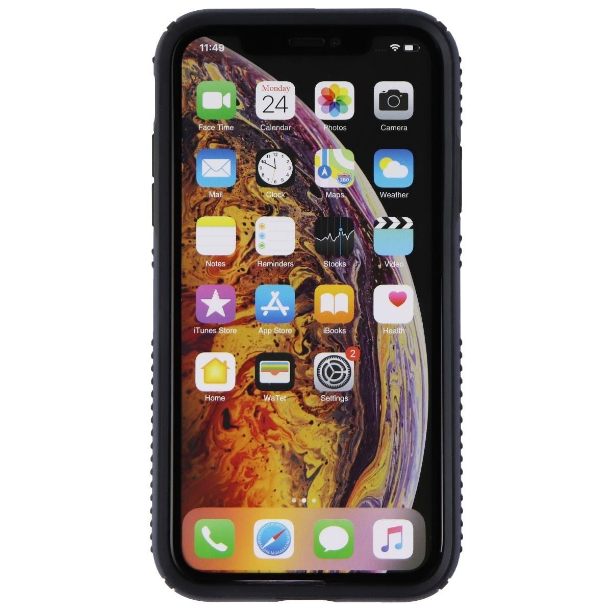 Speck Presidio Grip Series Case for Apple iPhone XR - Blue/Carbon Black Cell Phone - Cases, Covers & Skins Speck - Simple Cell Bulk Wholesale Pricing - USA Seller