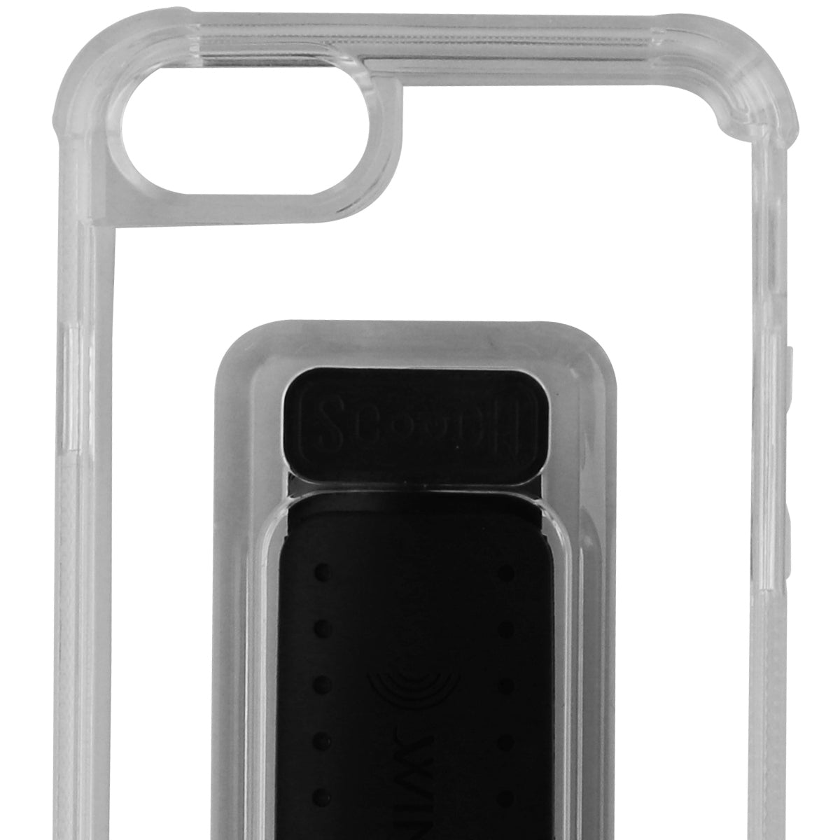 Scooch Wingman 5-in-1 Case for iPhone 8 7 6s 6 w/Kick Stand - Clear / Black Cell Phone - Cases, Covers & Skins Scooch - Simple Cell Bulk Wholesale Pricing - USA Seller