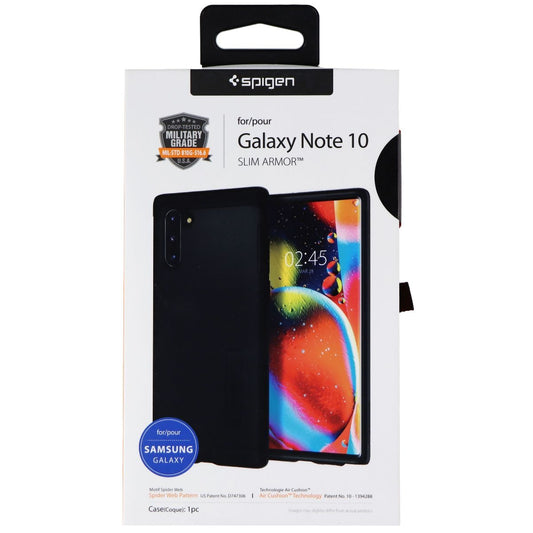 Spigen Slim Armor Case with Kickstand for Samsung Galaxy Note10 - Black Cell Phone - Cases, Covers & Skins Spigen - Simple Cell Bulk Wholesale Pricing - USA Seller