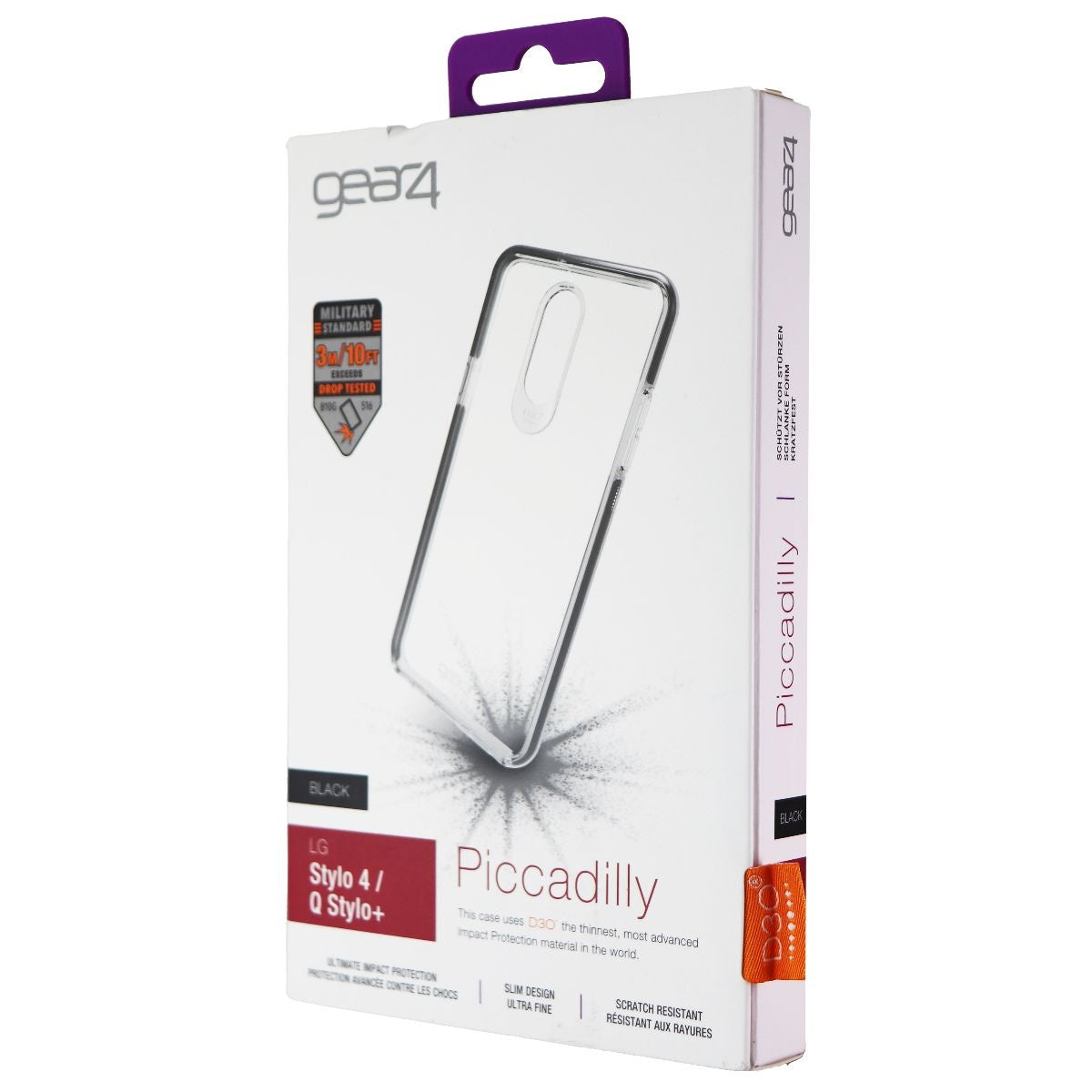 ZAGG Piccadilly Series Hard Case for LG Stylo 4 & (Q Stylo+) - Clear/Black Cell Phone - Cases, Covers & Skins Zagg - Simple Cell Bulk Wholesale Pricing - USA Seller