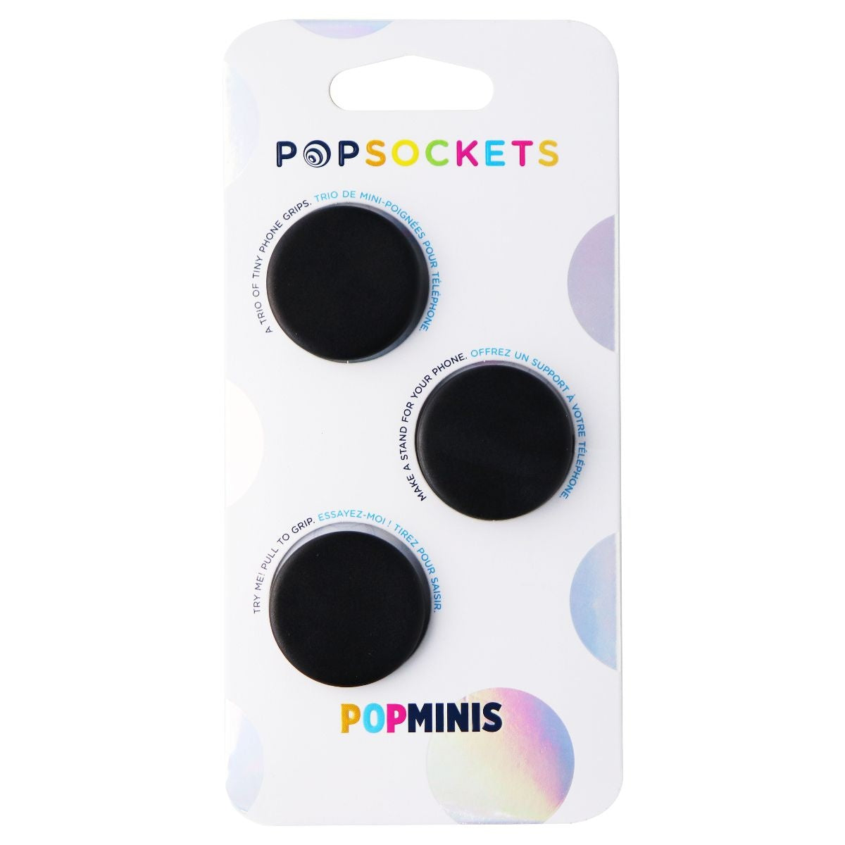 PopSockets PopMinis Grip Holder for Phones and Tablets - Black (Pack of 3) Cell Phone - Mounts & Holders PopSockets - Simple Cell Bulk Wholesale Pricing - USA Seller