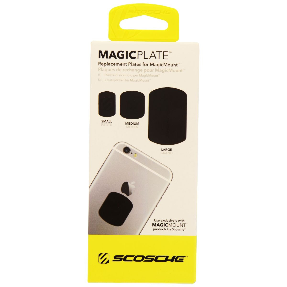 SCOSCHE MagicMount Magnetic Mount Replacement Plate Kit - Black Cell Phone - Accessory Bundles Scosche - Simple Cell Bulk Wholesale Pricing - USA Seller