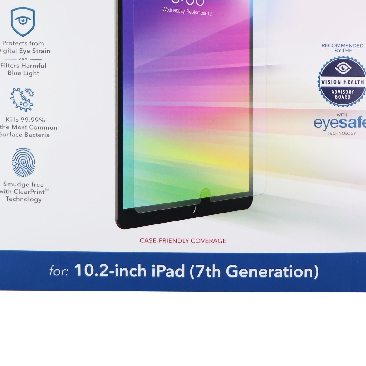 ZAGG (Glass Elite VisionGuard+) Screen Protector for Apple iPad (10.2) 7th Gen iPad/Tablet Accessories - Screen Protectors Zagg - Simple Cell Bulk Wholesale Pricing - USA Seller
