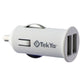 TekYa Universal Dual USB Car Charger (UNICLAP12947) - White Cell Phone - Chargers & Cradles TekYa - Simple Cell Bulk Wholesale Pricing - USA Seller