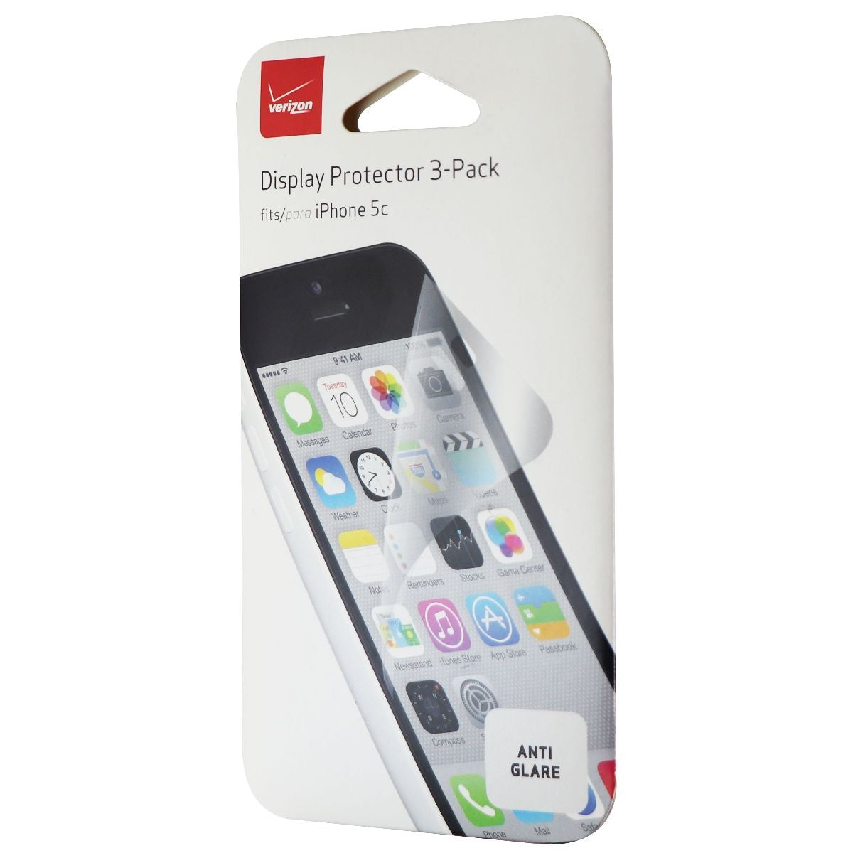 Verizon Display Protector 3-Pack for Apple iPhone 5C - Anti-Glare / Clear Cell Phone - Screen Protectors Verizon    - Simple Cell Bulk Wholesale Pricing - USA Seller