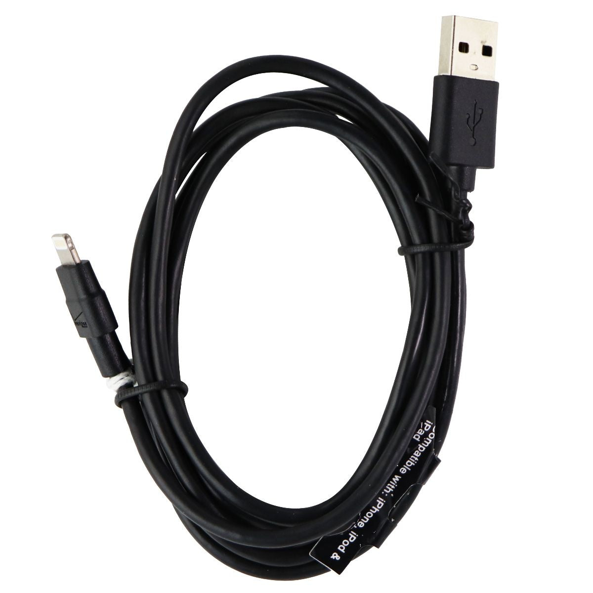 Verizon (APLLIG24TVL-F2) 6Ft Charge and Sync Cable for iPhones - Black Cell Phone - Cables & Adapters Verizon    - Simple Cell Bulk Wholesale Pricing - USA Seller