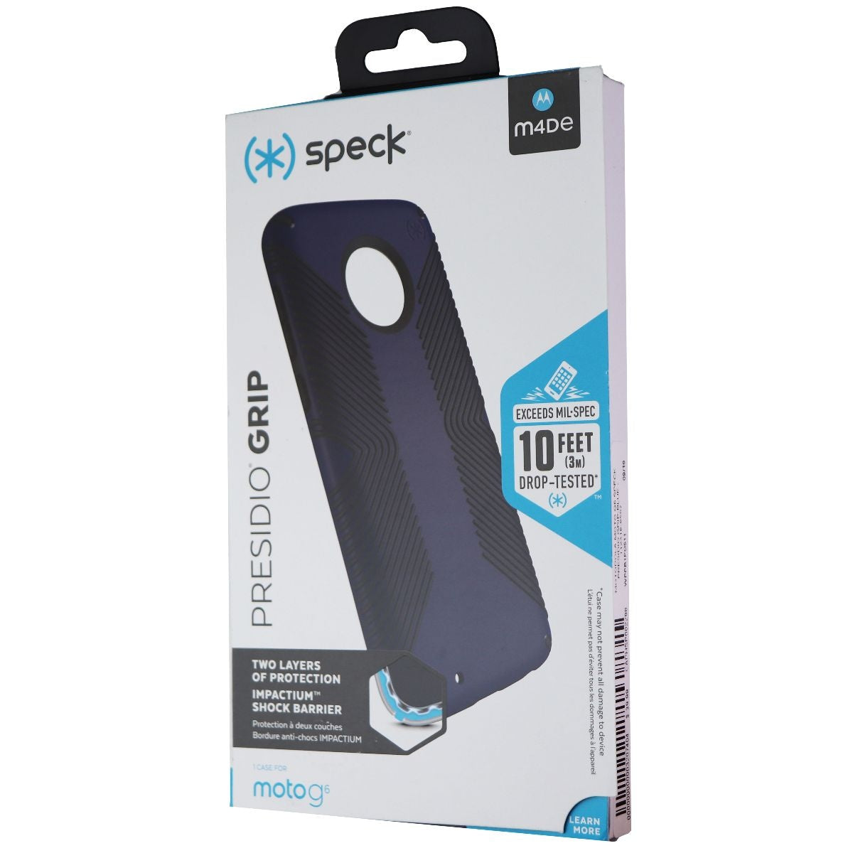 Speck Presidio Grip Hybrid Case for Motorola Moto G6 - Eclipse Blue/Carbon Black Cell Phone - Cases, Covers & Skins Speck    - Simple Cell Bulk Wholesale Pricing - USA Seller