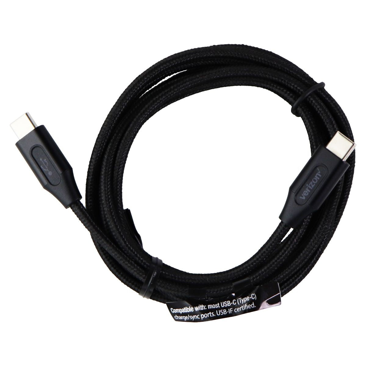 Verizon (CABCTOCBLK-AL) 6ft Charging Cable for USB-C Devices - Black Cell Phone - Cables & Adapters Verizon    - Simple Cell Bulk Wholesale Pricing - USA Seller