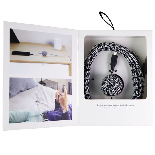 Native Union (NCABLE-MUSB-ZEB) Night Cable - USB to Micro USB cable 3 m - Zebra Cell Phone - Cables & Adapters Native Union - Simple Cell Bulk Wholesale Pricing - USA Seller