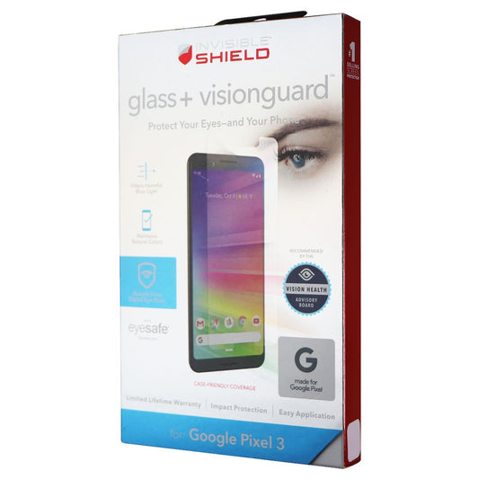 ZAGG InvisibleShield Tempered Glass+ VisionGuard for Google Pixel 3 - Clear
