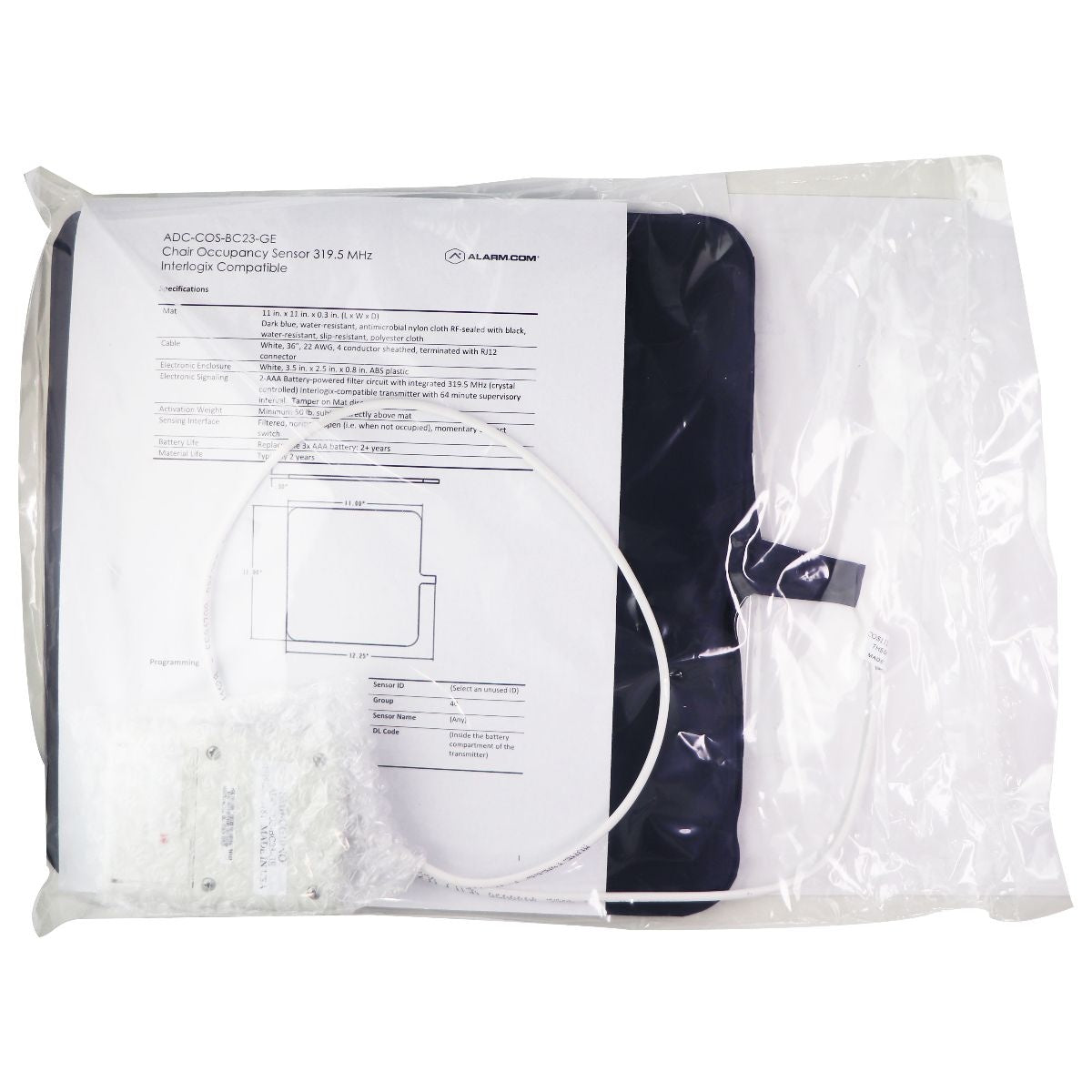 Alarm.com Chair Occupancy Sensor System (ADC-BOS-BC23-GE) Home Improvement - Sensors & Motion Detectors Alarm.com - Simple Cell Bulk Wholesale Pricing - USA Seller