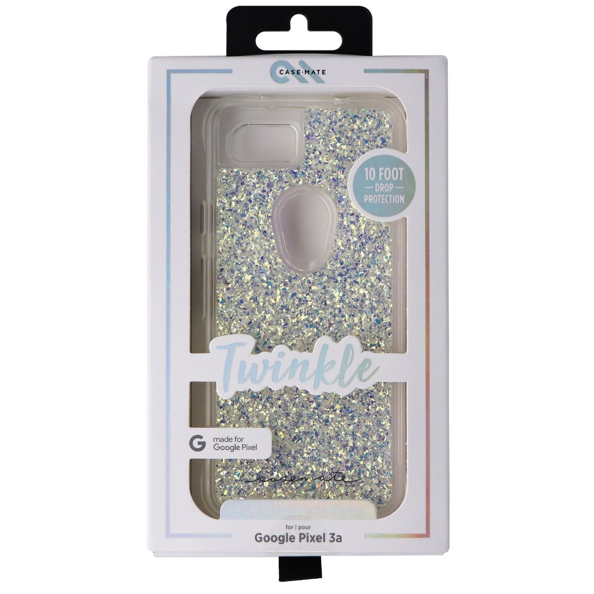 Case-Mate Twinkle Series Case for Google Pixel 3a - Stardust (Clear/Iridescent) Cell Phone - Cases, Covers & Skins Case-Mate    - Simple Cell Bulk Wholesale Pricing - USA Seller