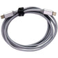 PowerPeak Fast Charge Braided 5-Foot USB-C to USB-C Charge / Sync Cable - Silver Cell Phone - Cables & Adapters PowerPeak - Simple Cell Bulk Wholesale Pricing - USA Seller