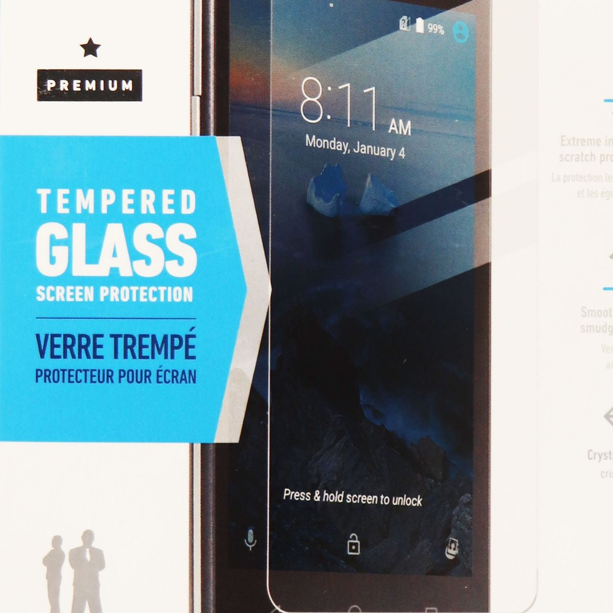 BodyGuardz Pure Series Premium Tempered Glass Screen for ZTE Maven 2 - Clear Cell Phone - Screen Protectors BODYGUARDZ - Simple Cell Bulk Wholesale Pricing - USA Seller