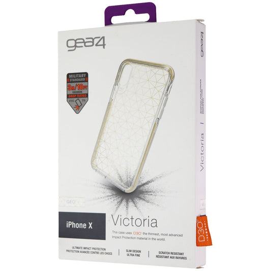 The ZAGG Victoria Case for Apple iPhone Xs & X - Geometric Gold / Clear Cell Phone - Cases, Covers & Skins Zagg    - Simple Cell Bulk Wholesale Pricing - USA Seller