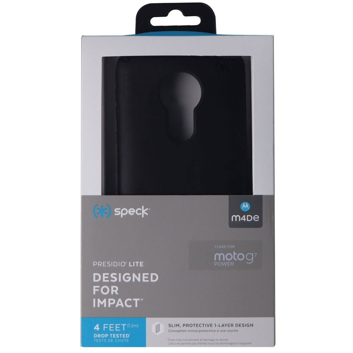 Speck Presidio Lite Series Hard Case for Motorola Moto G7 Power - Black Cell Phone - Cases, Covers & Skins Speck    - Simple Cell Bulk Wholesale Pricing - USA Seller