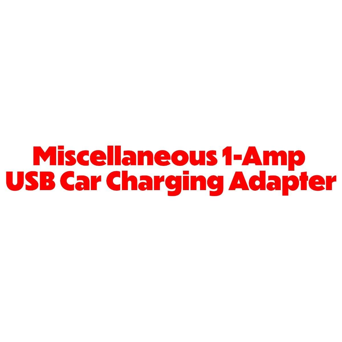 Miscellaneous 1-Amp USB Car Charging Adapter - Mixed Colors, Brands, and Styles Cell Phone - Chargers & Cradles Unbranded - Simple Cell Bulk Wholesale Pricing - USA Seller