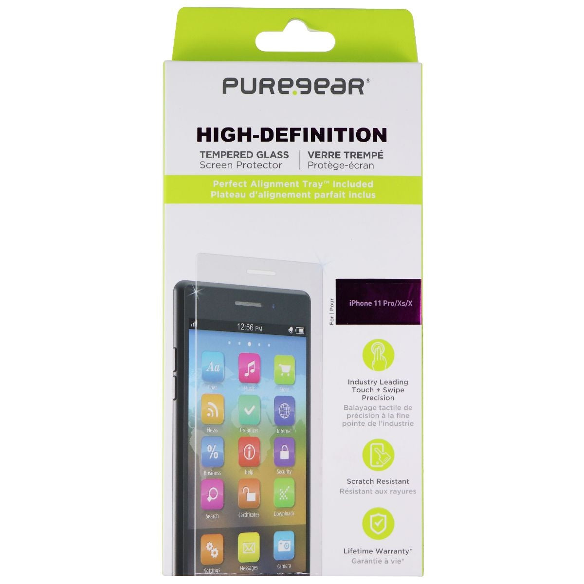 PureGear HD Clear Tempered Glass Screen Protector Apple iPhone 11 Pro / Xs & X Cell Phone - Screen Protectors PureGear - Simple Cell Bulk Wholesale Pricing - USA Seller