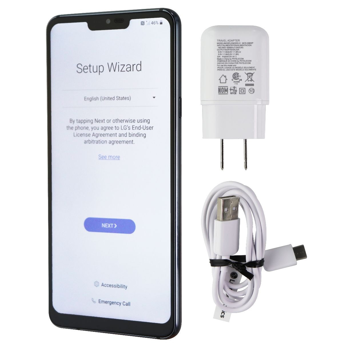 LG G7 ThinQ Smartphone (LM-G710V) - Verizon Locked - 64GB / Platinum Gray Cell Phones & Smartphones LG - Simple Cell Bulk Wholesale Pricing - USA Seller