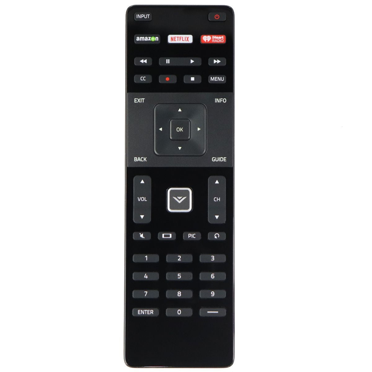 Vizio Remote Control (XRT122) with Amazon/Netflix/iHeart - Black TV, Video & Audio Accessories - Remote Controls Vizio - Simple Cell Bulk Wholesale Pricing - USA Seller