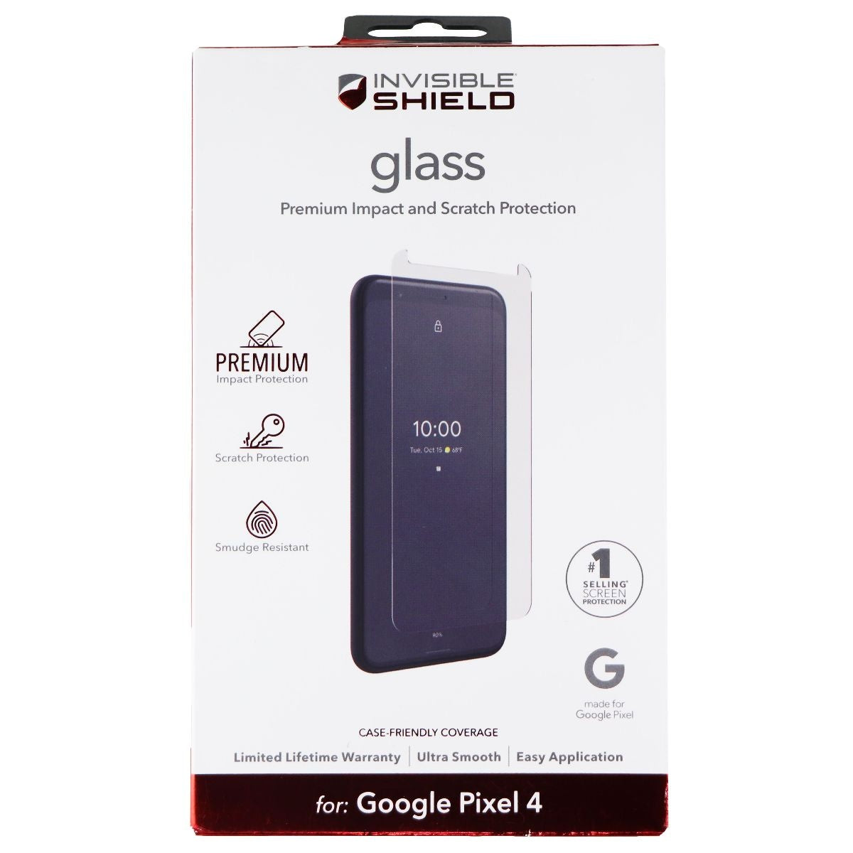 ZAGG InvisibleShield Premium Glass Screen Protector for Google Pixel 4 - Clear Cell Phone - Screen Protectors Zagg - Simple Cell Bulk Wholesale Pricing - USA Seller