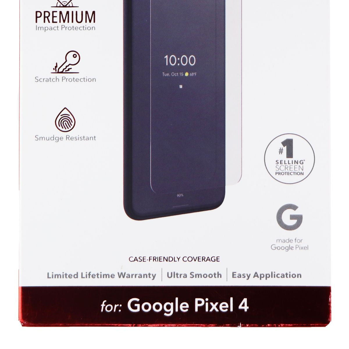 ZAGG InvisibleShield Premium Glass Screen Protector for Google Pixel 4 - Clear Cell Phone - Screen Protectors Zagg - Simple Cell Bulk Wholesale Pricing - USA Seller