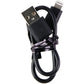 (8-inch) USB Charge & Sync Power Cable for iPhones - Black Cell Phone - Cables & Adapters Verizon - Simple Cell Bulk Wholesale Pricing - USA Seller