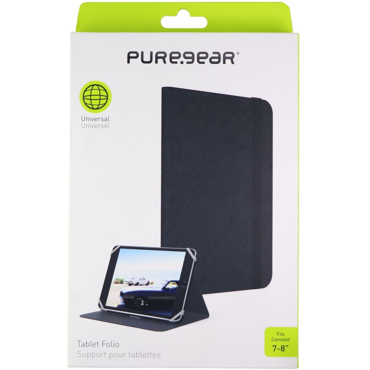 Puregear Universal Folio Case for Most 7 to 8 Inch Tablets - Black iPad/Tablet Accessories - Cases, Covers, Keyboard Folios PureGear    - Simple Cell Bulk Wholesale Pricing - USA Seller