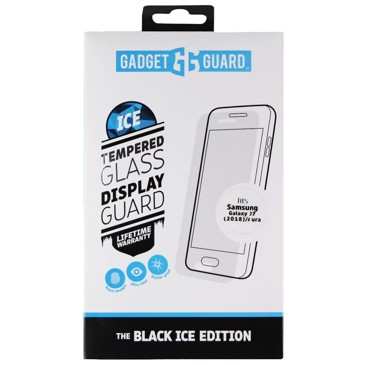 Gadget Guard Black Ice Tempered Glass for Galaxy J7 3rd Gen (2018) - Clear Cell Phone - Screen Protectors Gadget Guard    - Simple Cell Bulk Wholesale Pricing - USA Seller