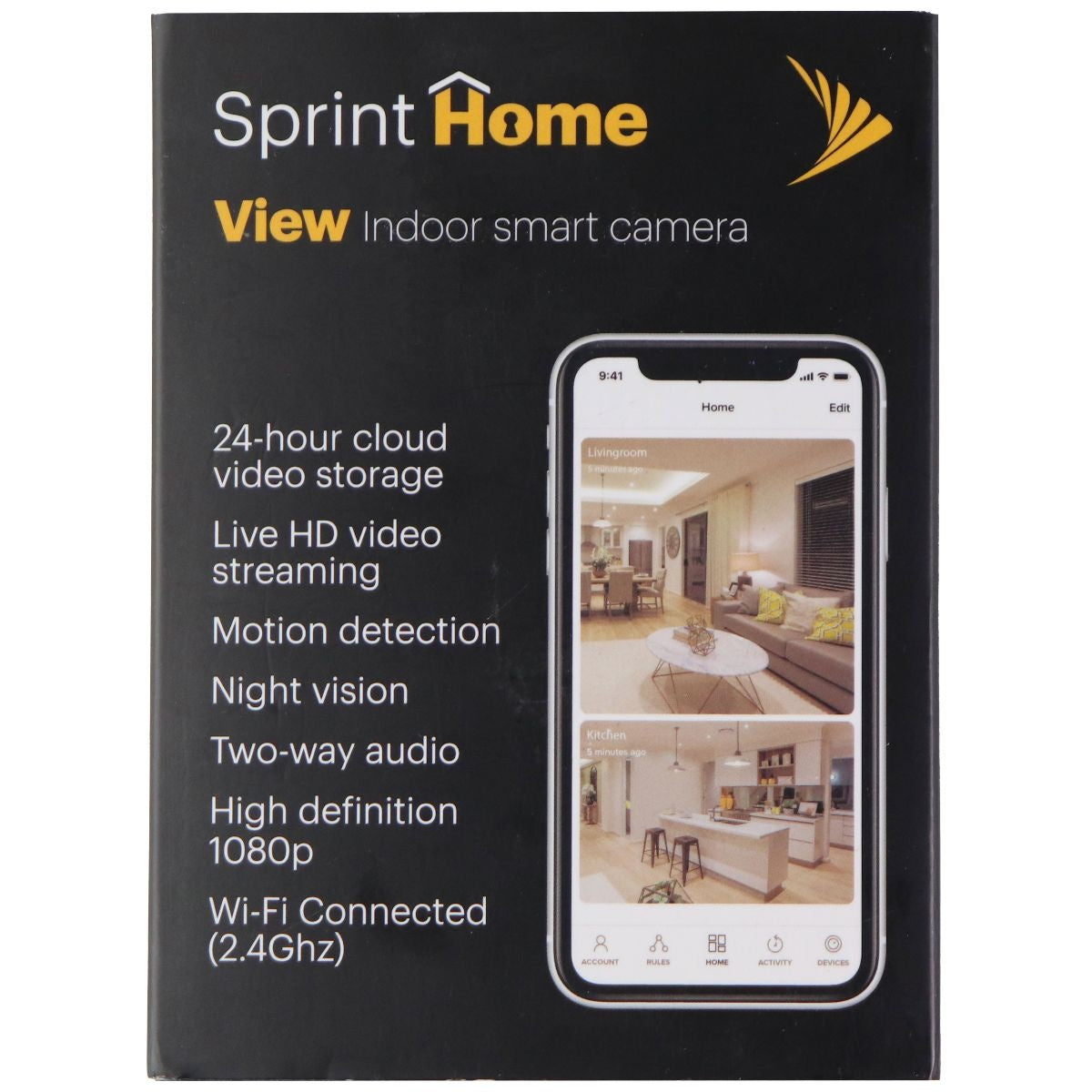 Sprint Home View Security Indoor HD Wi-Fi Camera - White (SPRCAM8510A) Home Surveillance - Security Cameras Sprint - Simple Cell Bulk Wholesale Pricing - USA Seller