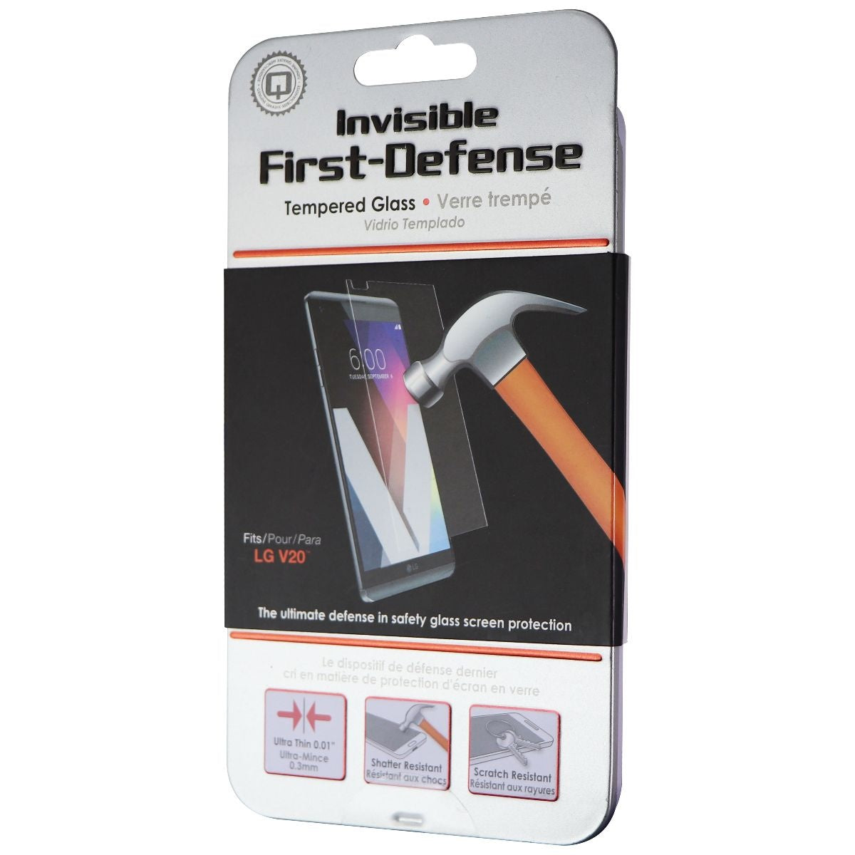 Qmadix Invisible First-Defense 9H Tempered Glass for LG V20 - Clear Cell Phone - Screen Protectors Qmadix - Simple Cell Bulk Wholesale Pricing - USA Seller