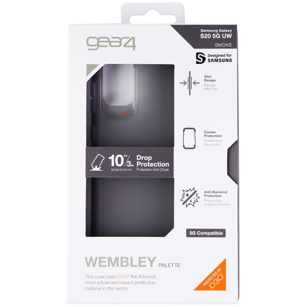 ZAGG Wembley Series Gel Case for Samsung Galaxy S20 5G UW - Smoke Black Cell Phone - Cases, Covers & Skins Zagg    - Simple Cell Bulk Wholesale Pricing - USA Seller