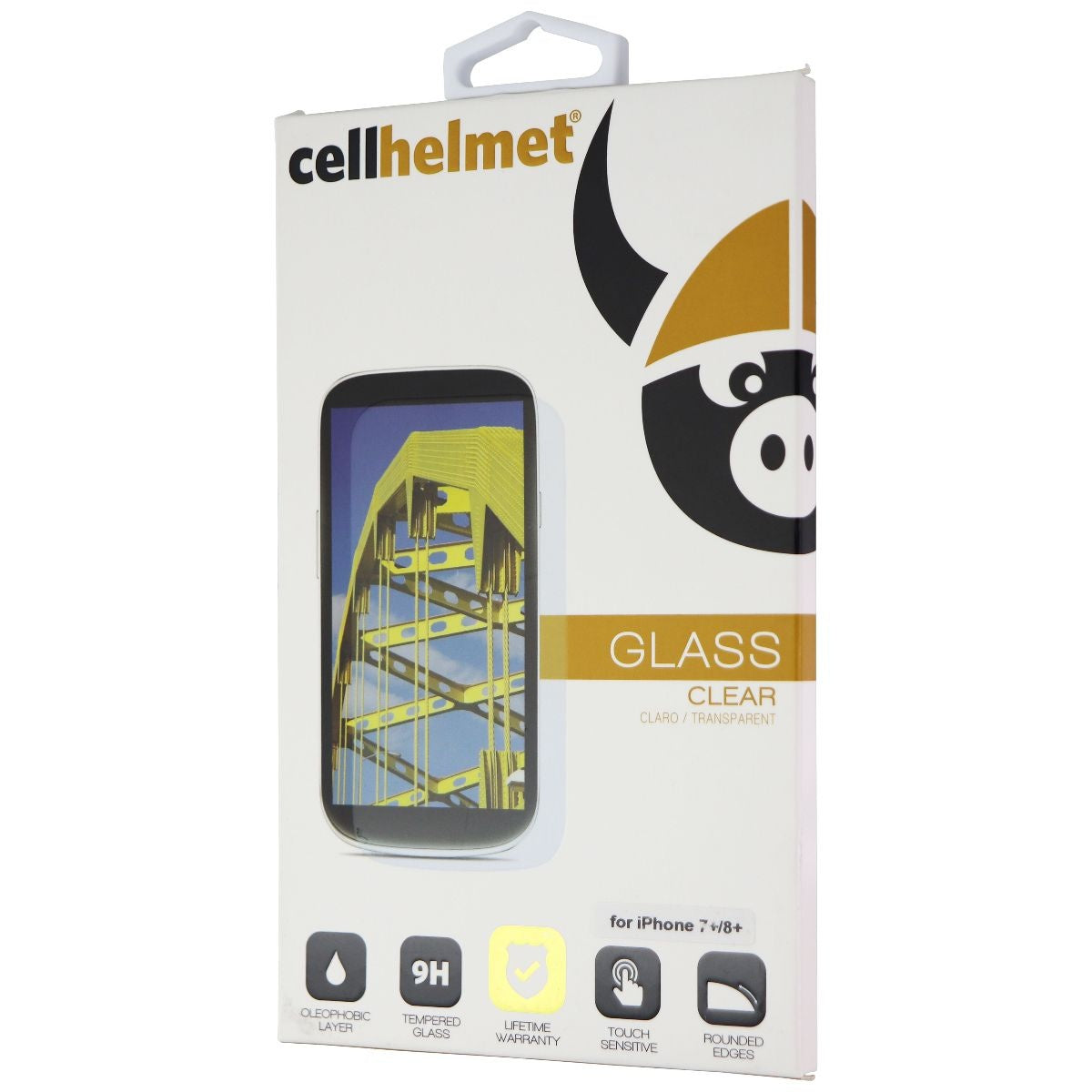 CellHelmet Tempered Glass for Apple iPhone 8 Plus & iPhone 7 Plus - Clear Cell Phone - Screen Protectors CellHelmet    - Simple Cell Bulk Wholesale Pricing - USA Seller