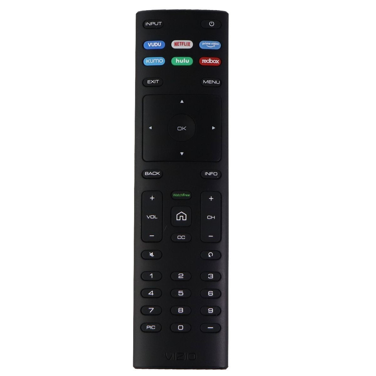 Vizio Remote Control (XRT136) w/ Xumo/Hulu/Redbox Hotkeys for Vizio TVs - Black TV, Video & Audio Accessories - Remote Controls Vizio    - Simple Cell Bulk Wholesale Pricing - USA Seller