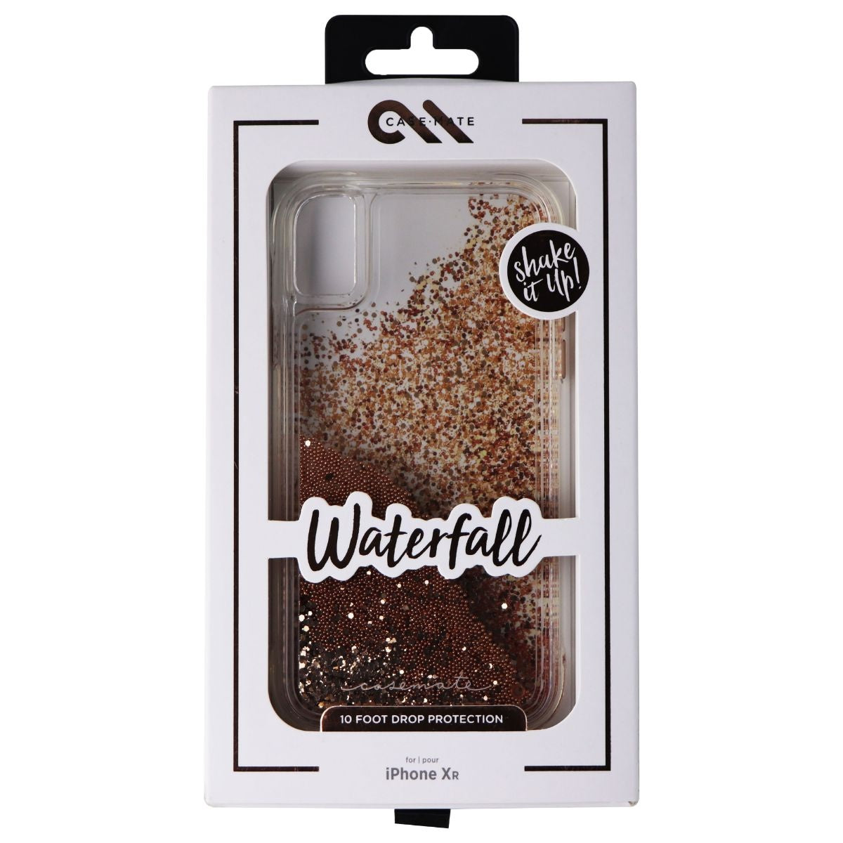 Case-Mate Waterfall Series Liquid Glitter Case for Apple iPhone XR - Gold Cell Phone - Cases, Covers & Skins Case-Mate    - Simple Cell Bulk Wholesale Pricing - USA Seller
