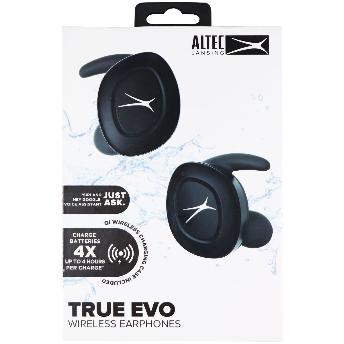 Altec Lansing MZX658 True Evo Waterproof Bluetooth Earphones with Case - Black Portable Audio - Headphones Altec Lansing - Simple Cell Bulk Wholesale Pricing - USA Seller